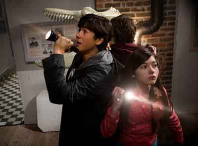 Keean Johnson (left) and Katie Douglas star in The Hub Network's "Spooksville."