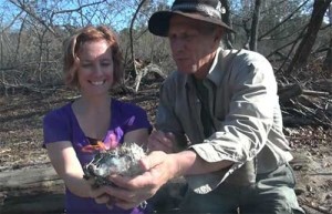 Kristin learns how to make a fire with help from an expert.